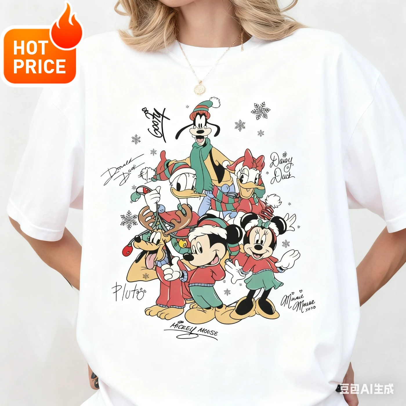 ديزني 2025 عيد الميلاد ميكي ماوس بنين بنات تيشيرت صيفي الأسرة مطابقة مجموعة عادية للجنسين فضفاضة تناسب قصيرة الأكمام Y2K