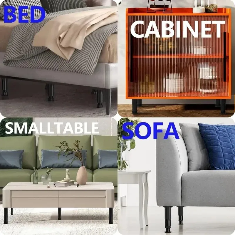 4 قطع من أرجل دعم السرير القابلة للتعديل، نطاق ارتفاع 5.9-11 بوصة، يناسب الملك والملكة، سهل التركيب، دعم قوي، لا حاجة للكهرباء #6