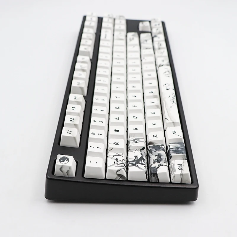 110 Key Panda Theme Keycaps PBT Five-Sided Sublimation Keycap For 61/87/108 Cherry Mechanical Keyboard Panda Key Cap