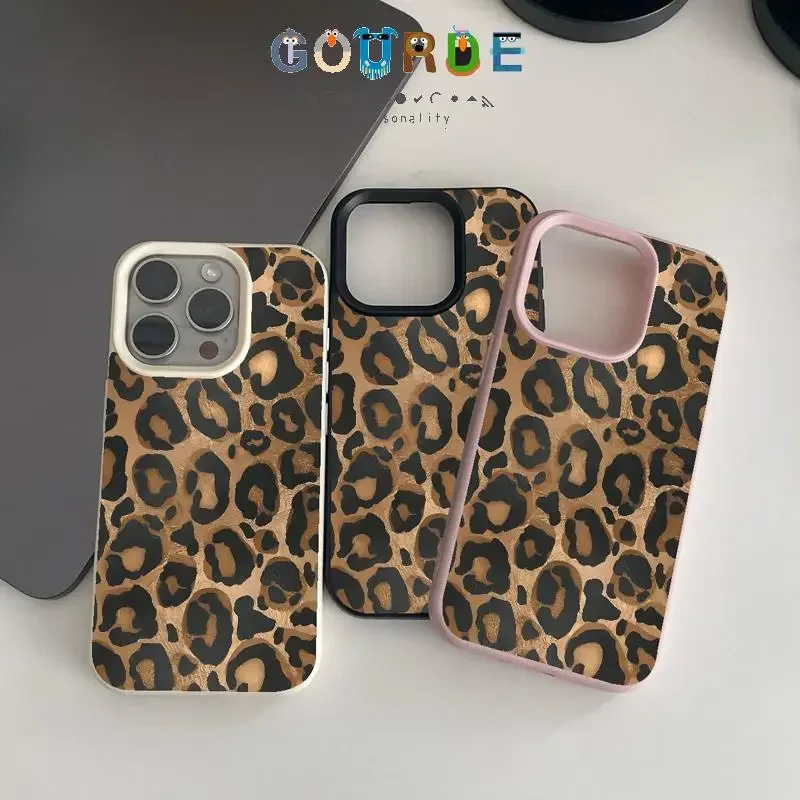 

Gourde Fashion Leopard Print Patterns Silicone Lichee Phone Case for Iphone 16 15 14 12 13 11 Pro Max Ip 7 8 Plus X Xs Xr Xs Max