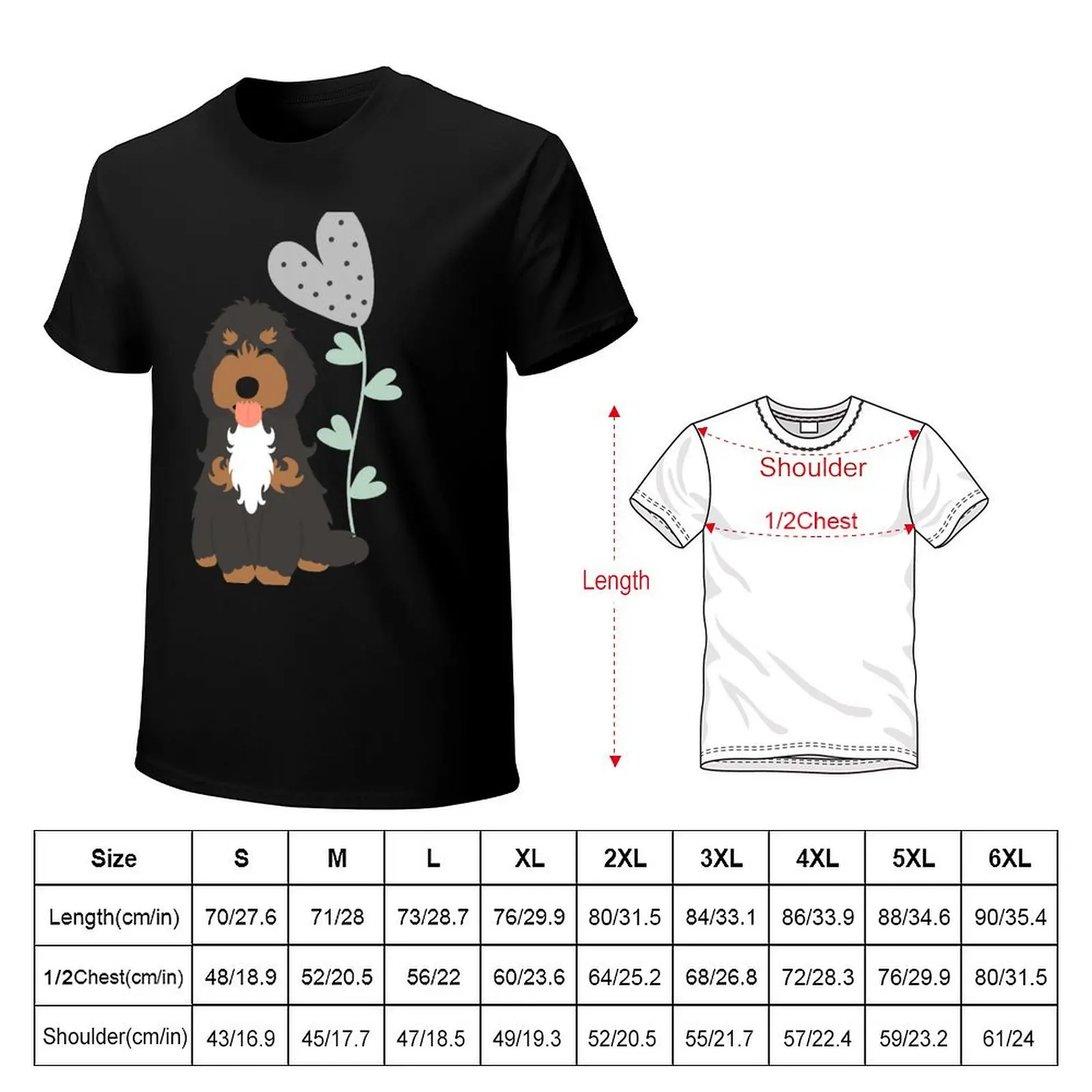 Love Black and Tan Tricolor Cockapoo Cavapoo Cavoodle T-Shirt Holiday Party Tee Shirt