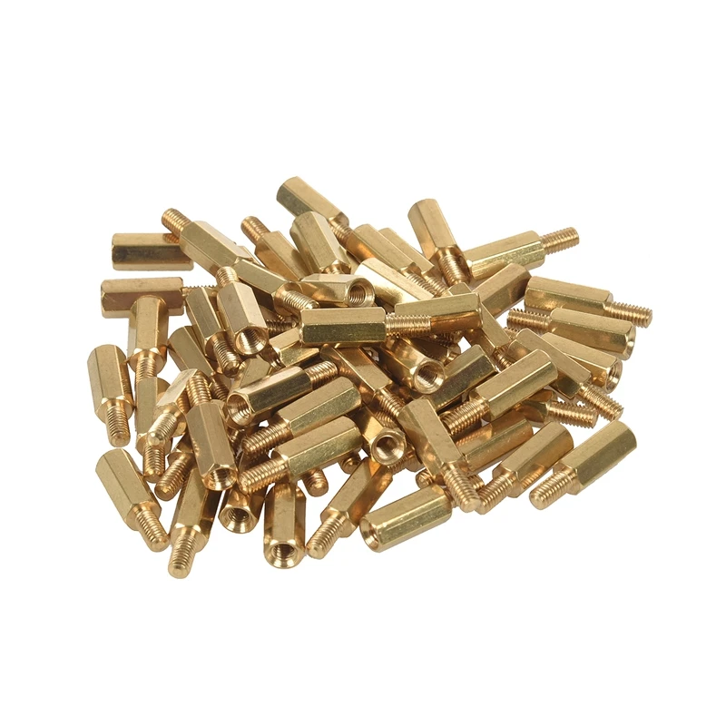 50 Stück m3 Stecker x m3 Buchse 11mm Länge Messing Schraub gewinde Platine Abstands halter