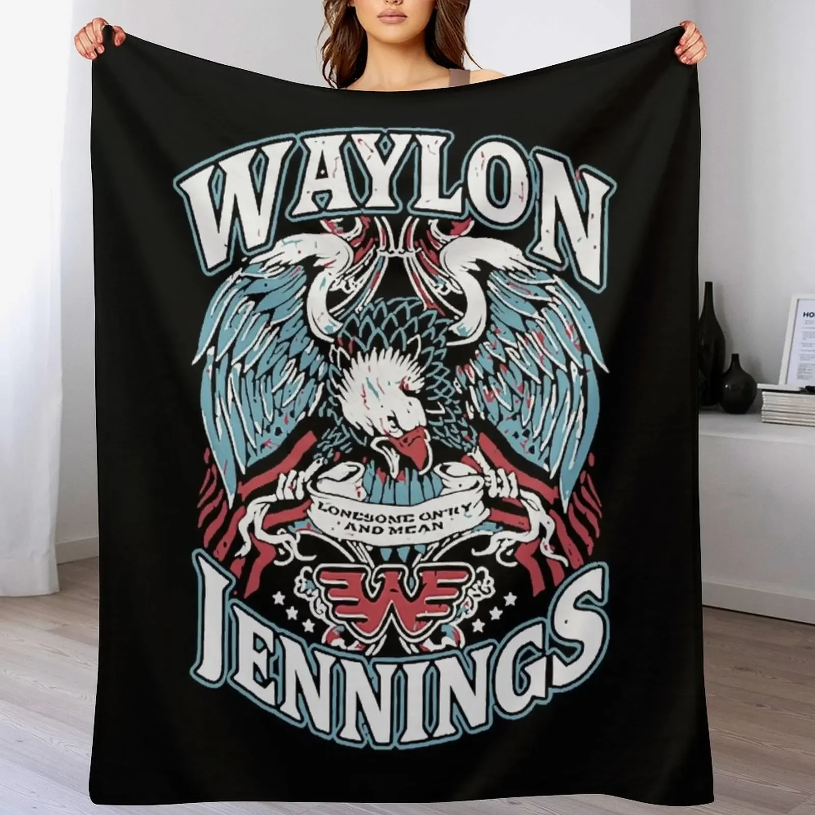 New Waylon Jennings Throw Blanket halloween Weighted Blankets