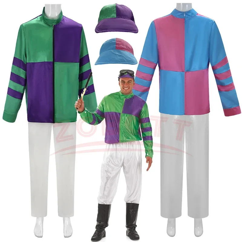 DY2025Womens Mens Horse Jockey Cosplay disfraz abrigo evento ecuestre traje de Halloween traje de montar de secado rápido traje de carreras sombrero Top