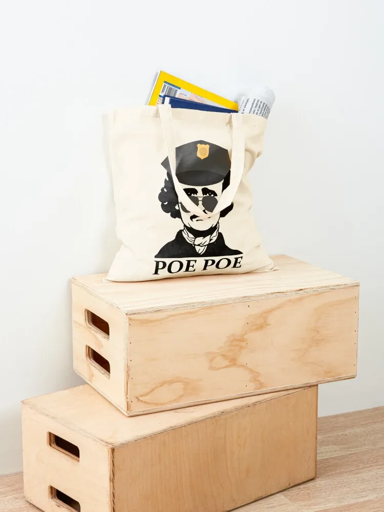 Funny Edgar Allan Poe Poe Police Tote Bag shopper bag women Eco bag female shopper women canvas