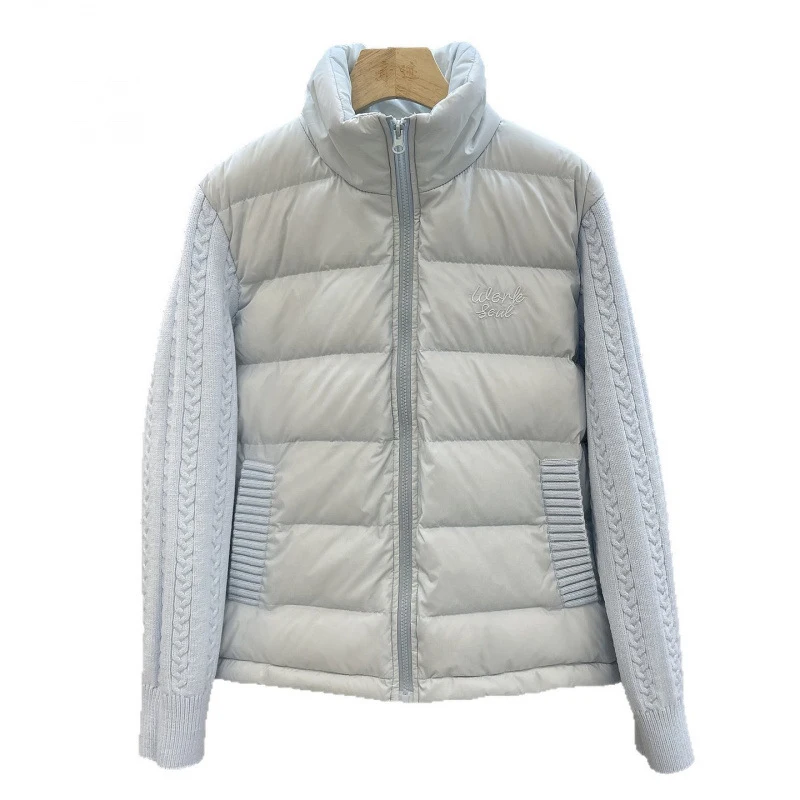 Loose Warm Outerwear Women Padded Coat For Vacation Holiday Beach Knit Sleeve Detail Medium Elasticity Stretch