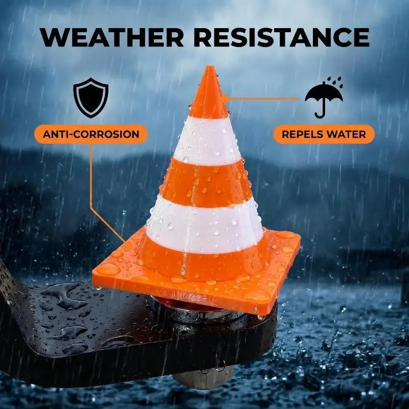 Creative Traffic Cone Tow Ball Cover 50mm Universal All-Terrain Protector for Off-Road Car Trailer Towing Hitch