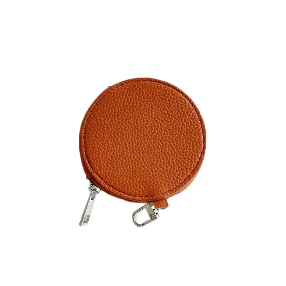 Kawaii Star PU Leather Coin Purse PU Leather Bag Pendant Keychain Round Wallet Zipper Korean Style Small Storage Bag Outdoor