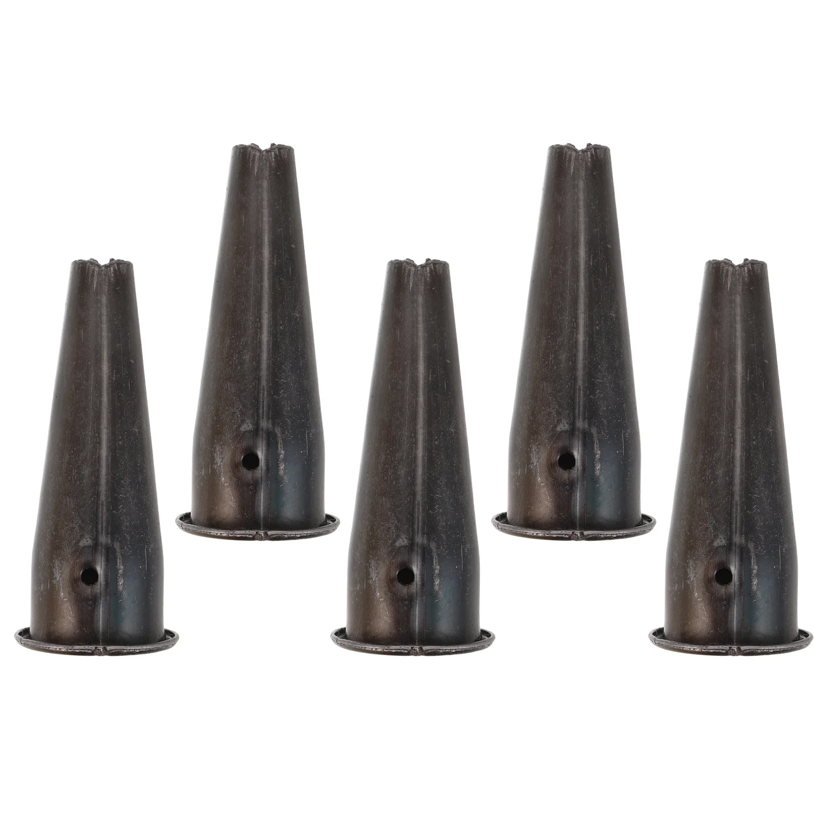 

5pcs Hoe Handle Connector Tapered Manganese Steel Tube For Wood Handle Rake Shovel Replacement Parts - Garden Tool Joint