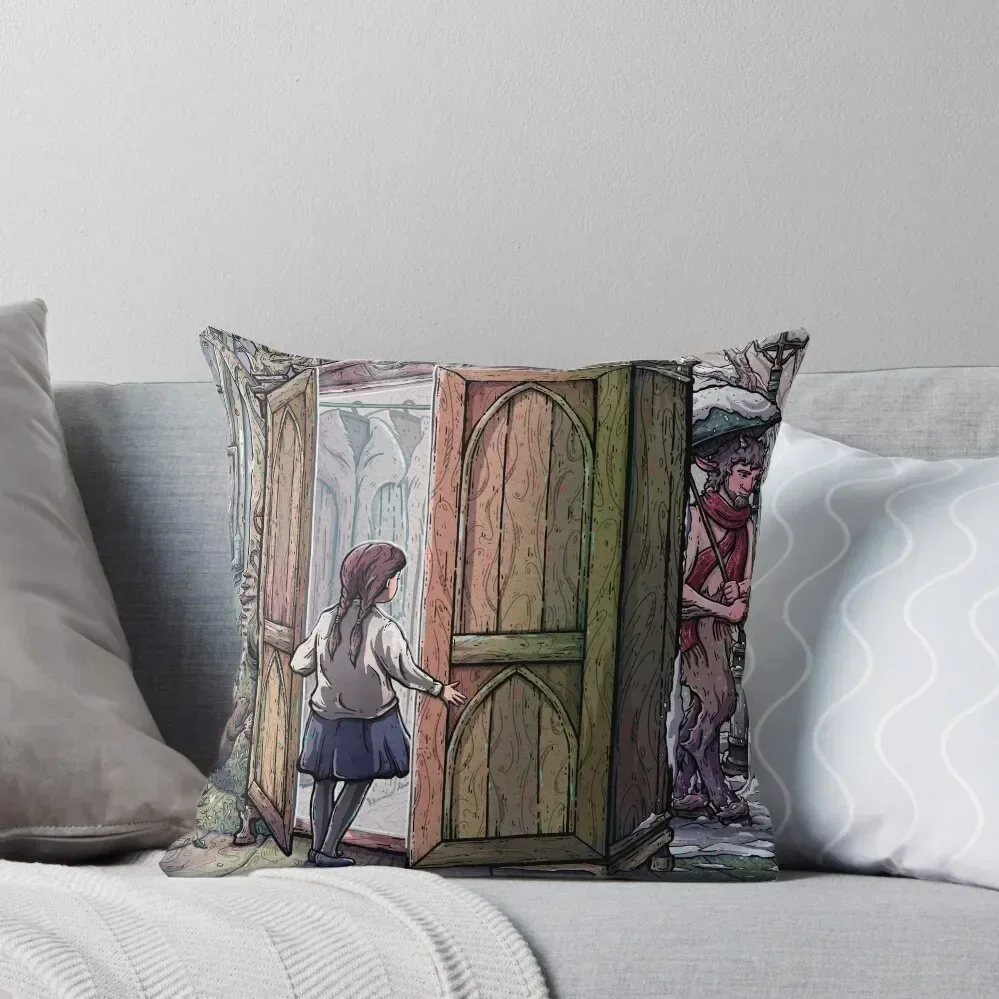 Lucy's Discovery, Narnia Fan Art Throw Pillow Decorative Cushion Cover autumn pillowcase pillow