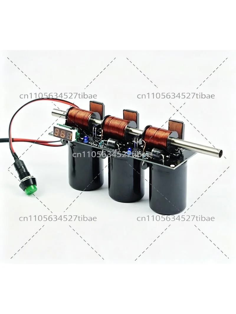 DIY Multistage Coil Gun Kit High Voltage Electromagnetic Launcher for Science Experiment
