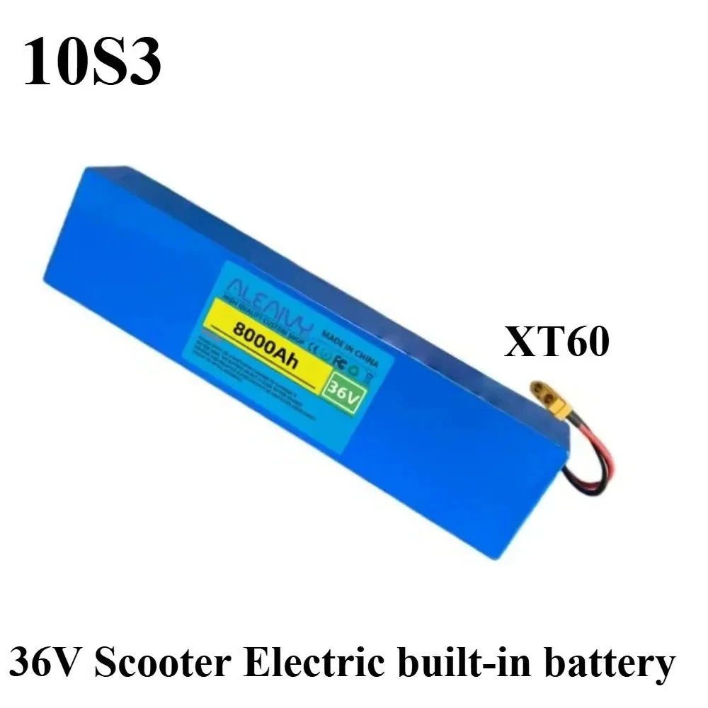 

10S3P 36V 8000mAh 18650 Rechargeable Lithium Battery Pack with BMS for 500W Power Modified electric scooter Vehicle.