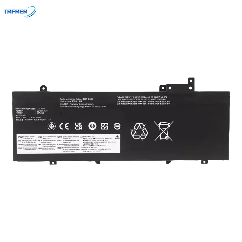 TRFRER 01av478 laptop battery for Lenovo ThinkPad t480s series l17l3p71 l17m3p72 01av479 01av480 sb10k97620 sb10k97621 New