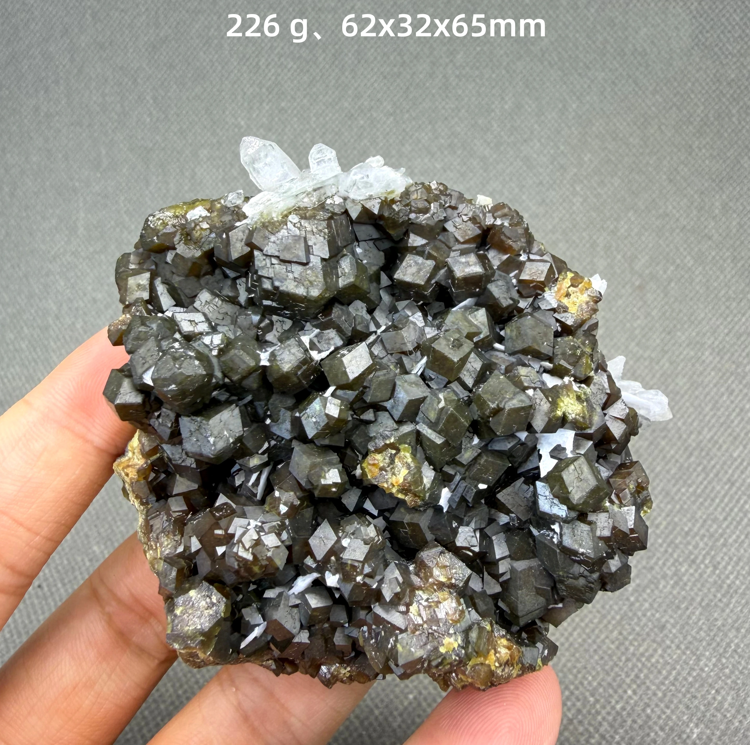 Natural Andradite Garnet Crystal Cluster High Luster Mineral Specimen