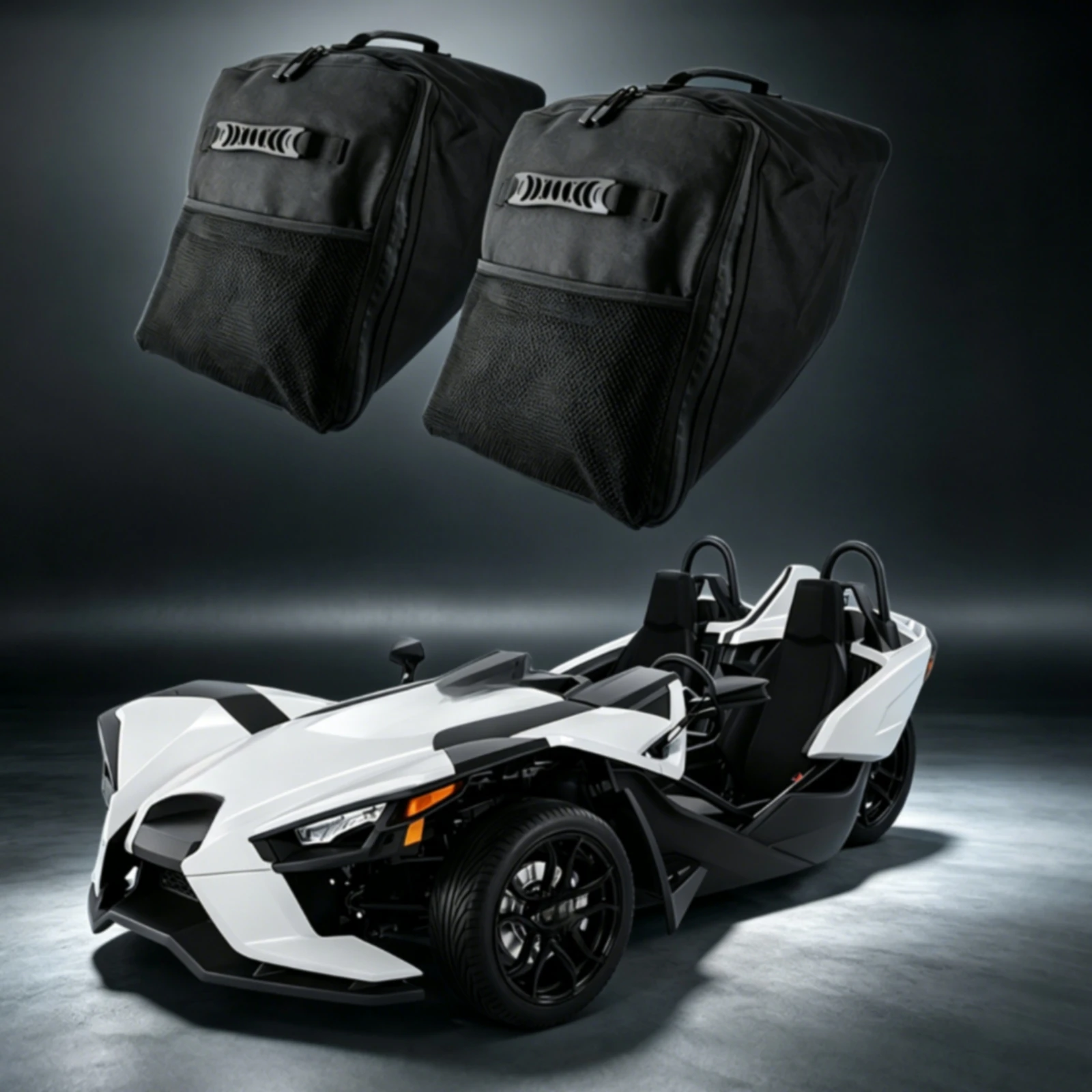 Rear Storage Bag Waterproof Vehicle Bag with Carry Handles Sturdy Slim Design for Drivers, Road Trips, Commuting