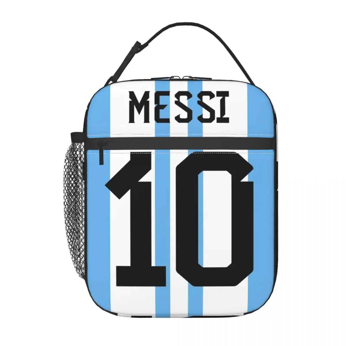 Messis 10 Logo borse per il pranzo isolate per l\'ufficio scolastico calcio Argentina scatole per alimenti scatole per il pranzo termiche