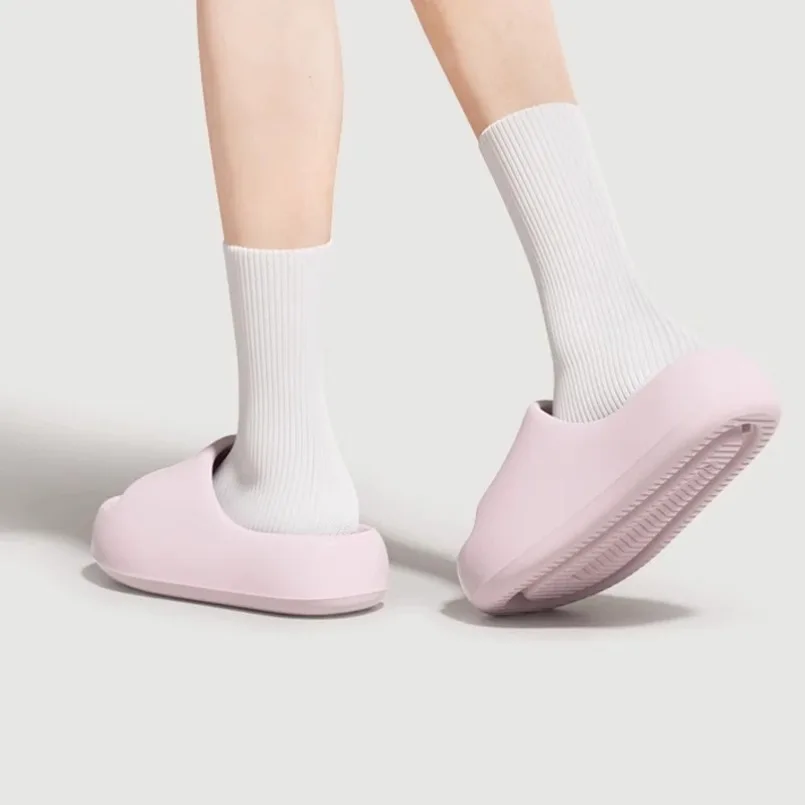Women House Slippers Cloud rubber Platform Summer Soft Sandal Slides Flip Flop Ladies Home Shoe Flat EVA Outdoor Indoor Bathroom