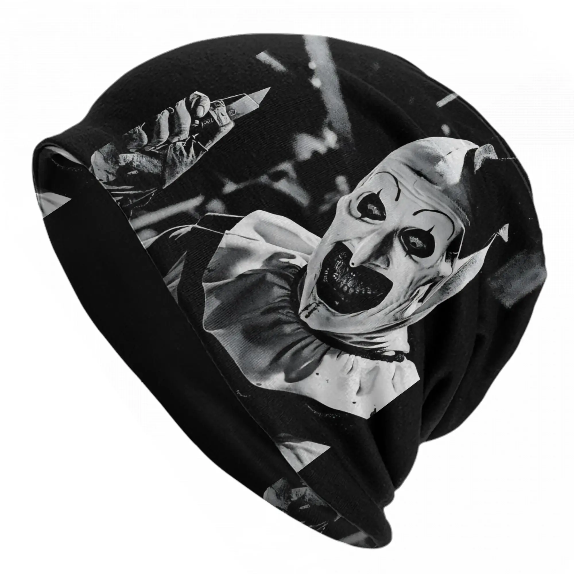 Terrifier Bonnet Hat Hip Hop Outdoor Skullies Beanies Hat Horror Movie for Men Women Warm Thermal Elastic Caps