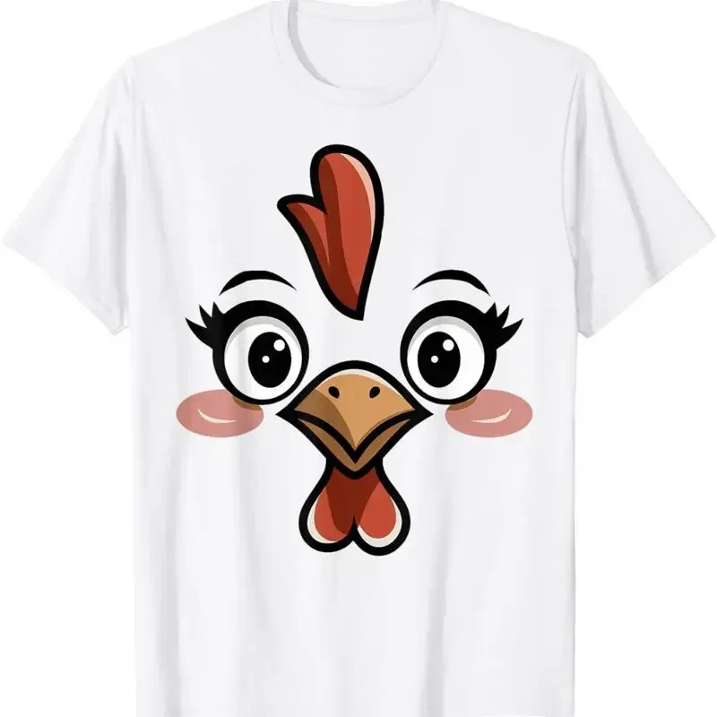 Halloween Chicken Face T Shirt Costume Kids Cute Hen Themed