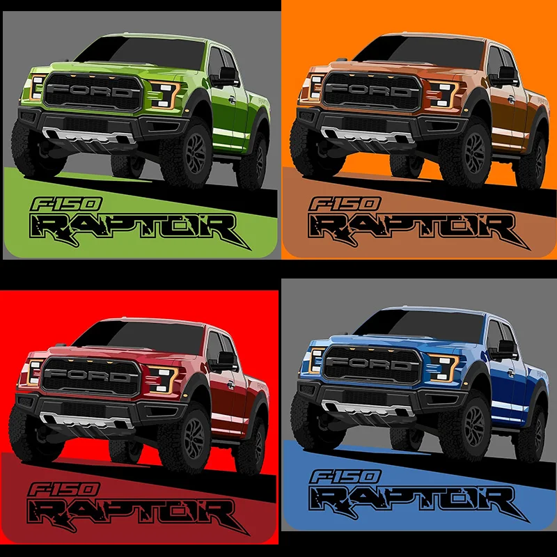 

F-150 Series Four Color Schemes Classic Car Retro Metal Poster Sign Garage Club Indoor Wall Room Decoration Home Decor