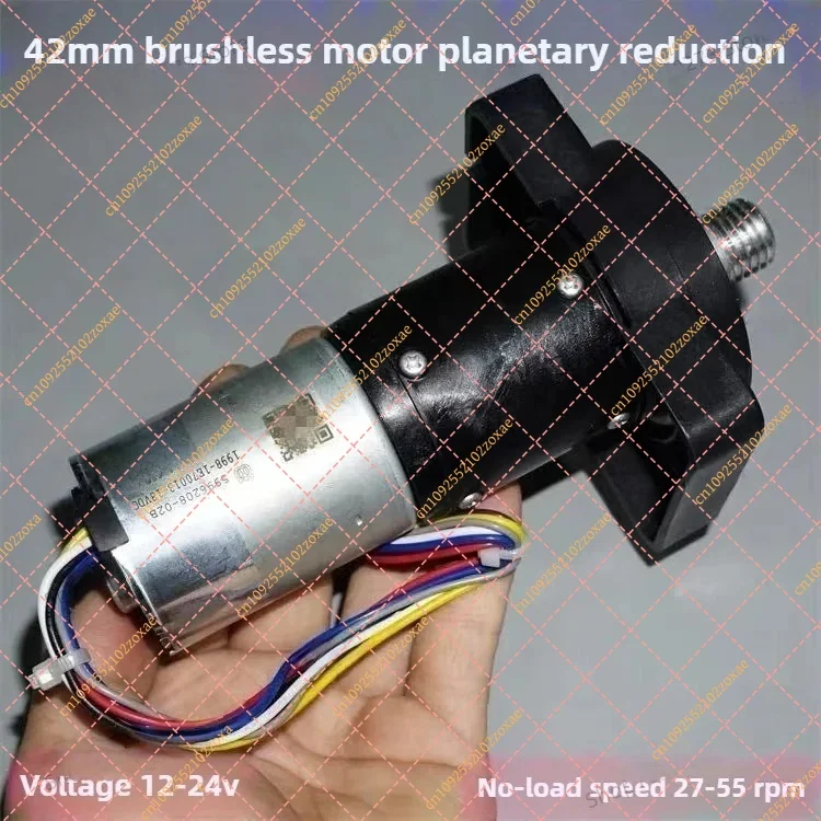 42mm Brushless DC Planetary Gear Motor 12V 24V High Torque Reduction Gearbox with Hall Sensor for Robot Mower Drive Replacement