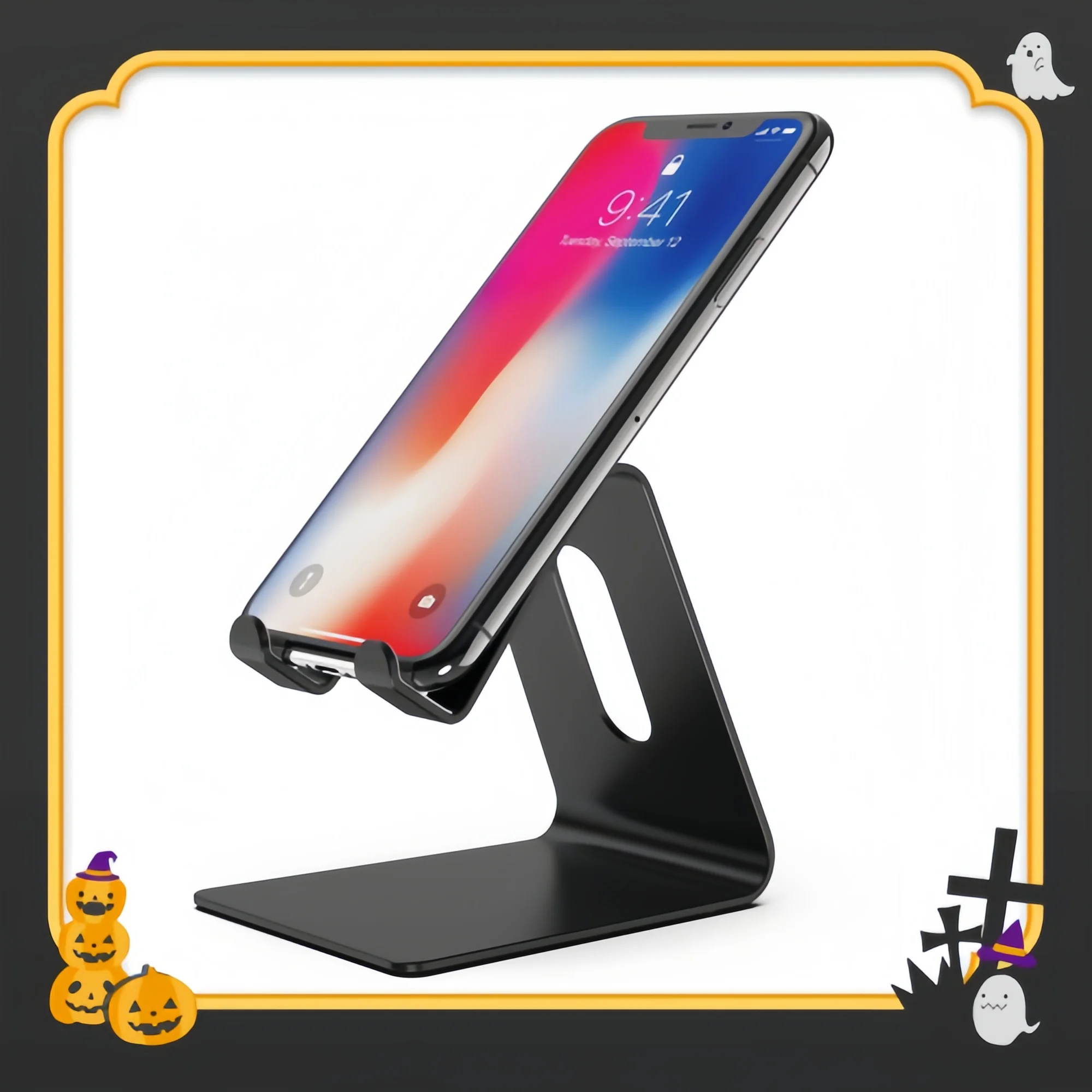 

Универсальный черный держатель для телефона, подходит для смартфонов и планшетов iPhone Xs XR Android с диагональю 4–8 дюймов