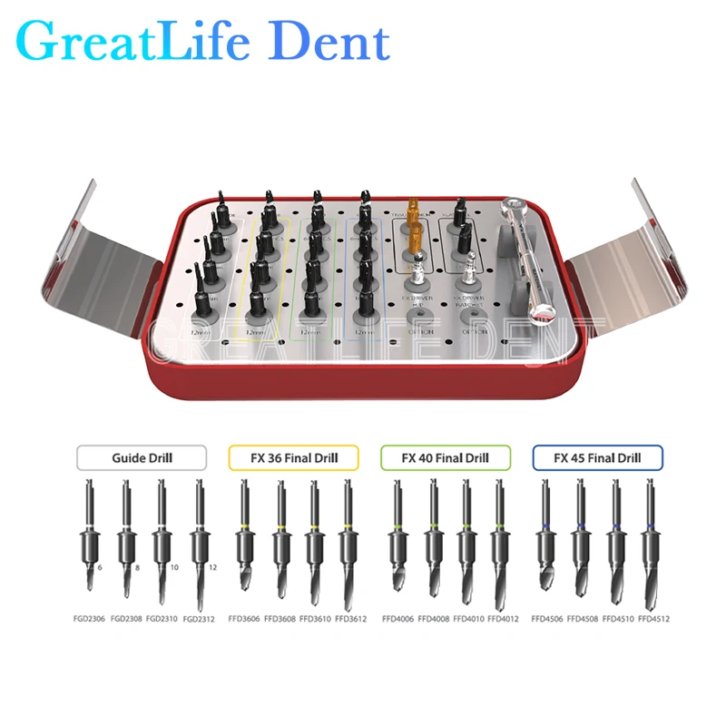 

GreatLife Dentium Dental Guide Drill Positioning Guide Kit Dental Implant One Kit Surgical Guide Kit for Dental Implant Dentium