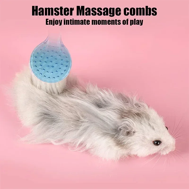 1Pc Hamster Brush Hedgehog Bathing Brush Guinea Pig Massage Combs for Hedgehog Small Animal Grooming Tools Soft Cleaning Brush