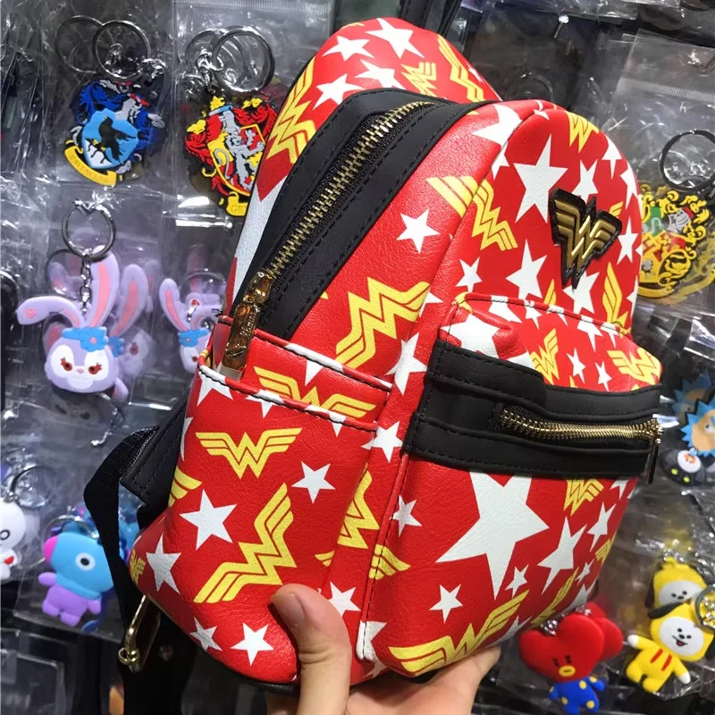 Ransel Disney The Avengers Infinity War Tas Wanita untuk Anak Perempuan Tas Sekolah Kulit PU Tas Sekolah Kartun Deadpool Kapten-Marvel