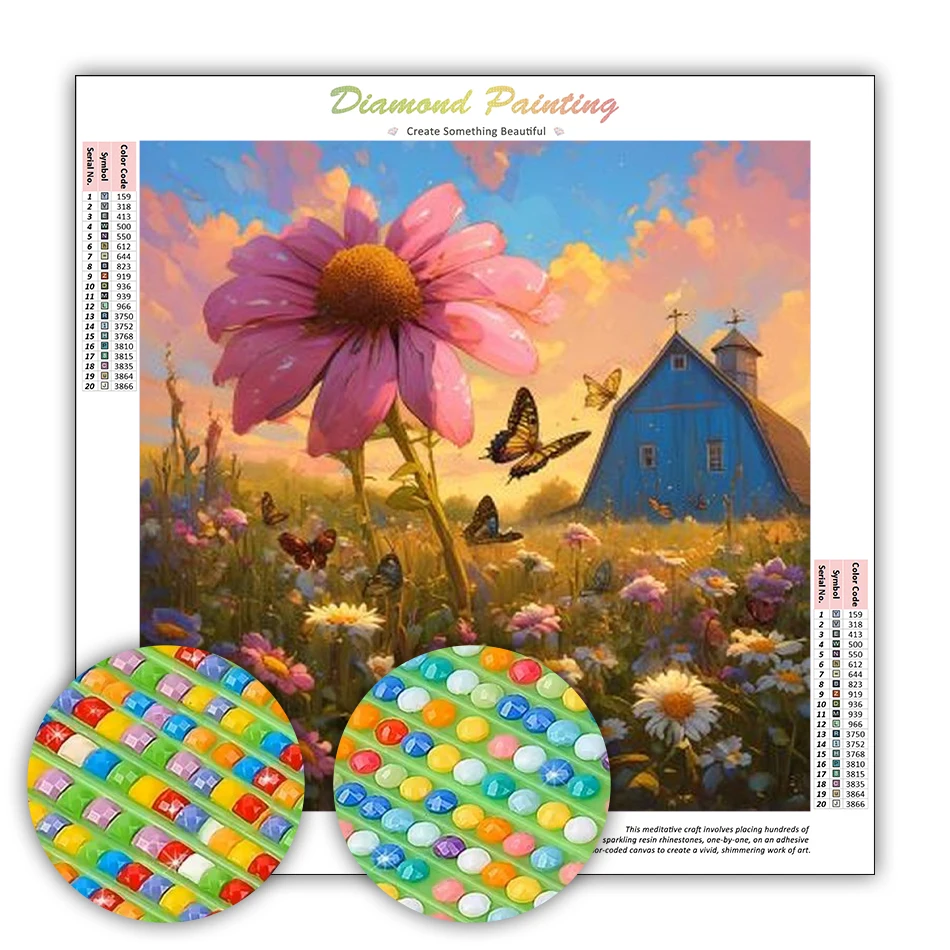 GATYZTORY Diamond Painting Paint With Diamonds Diamond Embroidery flowers Full Square/Round Drill Modern Rhinestone Of Picture