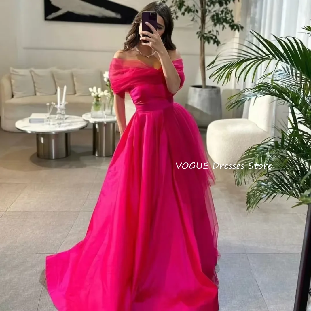 

Rose Fiesta Evening Dresses Elegent Off the Shoulder Prom Dresses 2024 Floor-length Girls Dancing Party Gown Dress vestidos