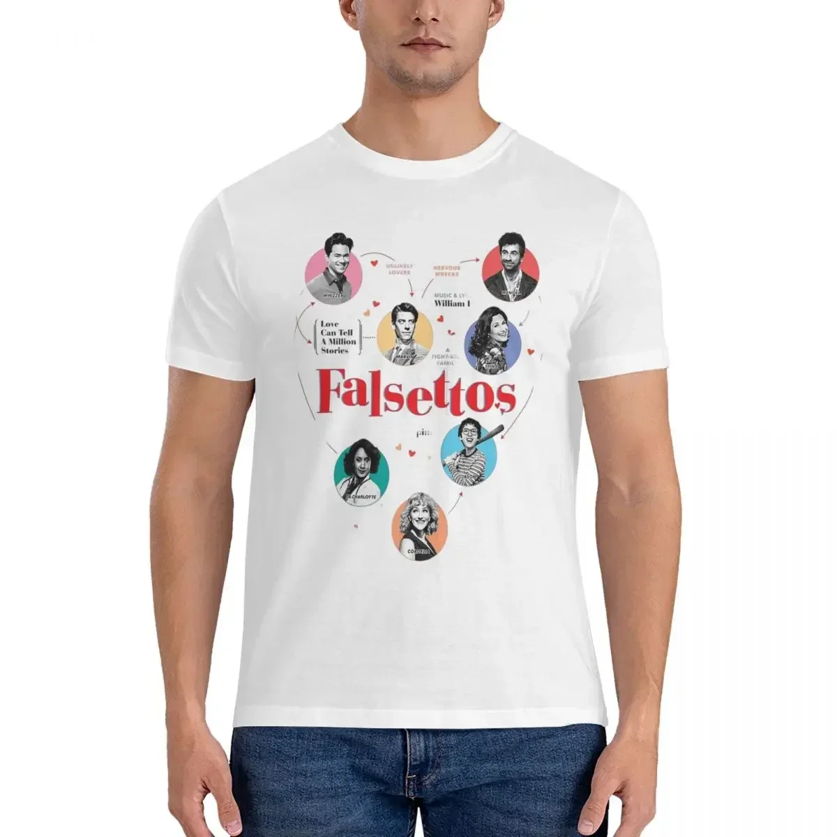 Falsettos 2016 Poster T-shirt Men Classic Oversized T Shirt Men Crew Neck Summer Shirts Tops S-6XL