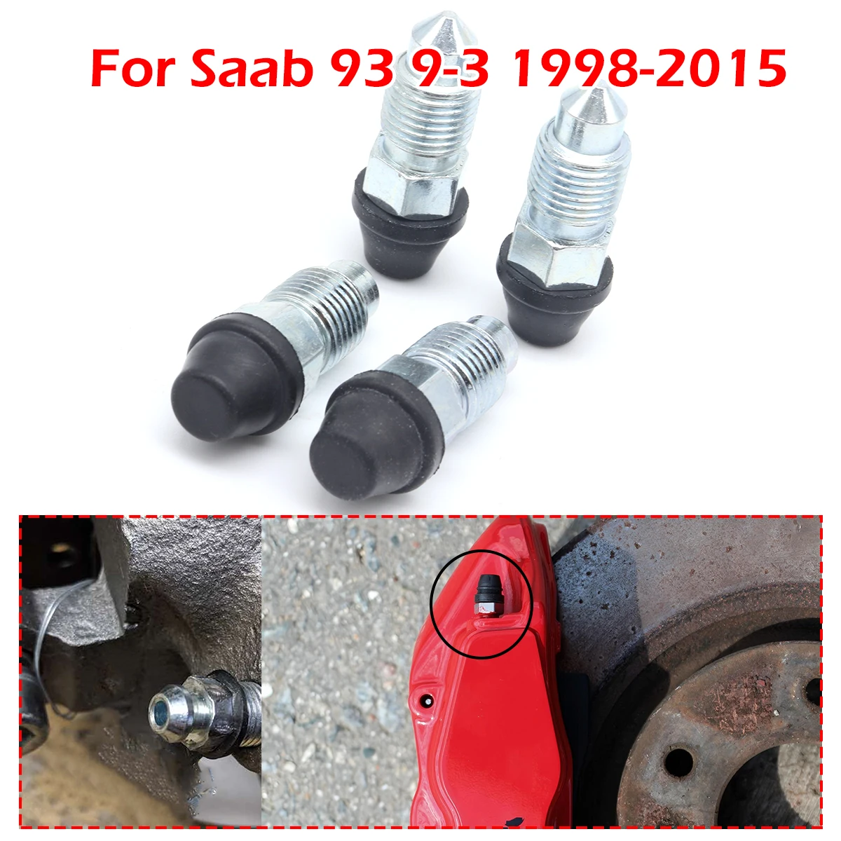 ل Saab 93 9-3 1998-2013 2015 الجبهة الخلفية اليسار اليمين الفرجار تنزف الحلمات مسامير طقم تصليح استبدال أجزاء الملحقات أجزاء