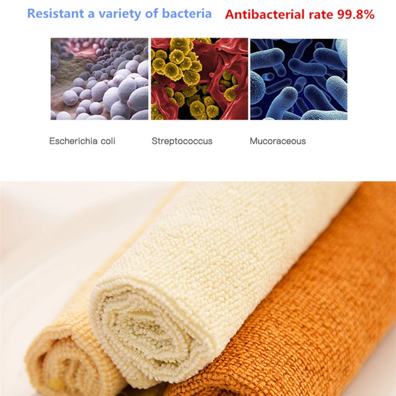 5Pcs Large Size 40*40cm Microfiber Kitchen Towel Cleaning Cloth for Household Towel Cleaning Supplies Eco Friendly Products