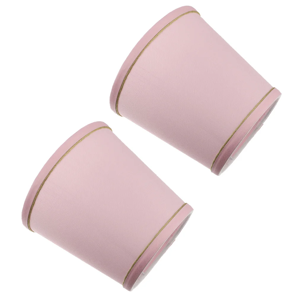 

2Pcs Lampshade Fabric Cover Bedside Ch Ceiling Shades Accessories Dustproof Durable Household Cloth Lamp Lighting