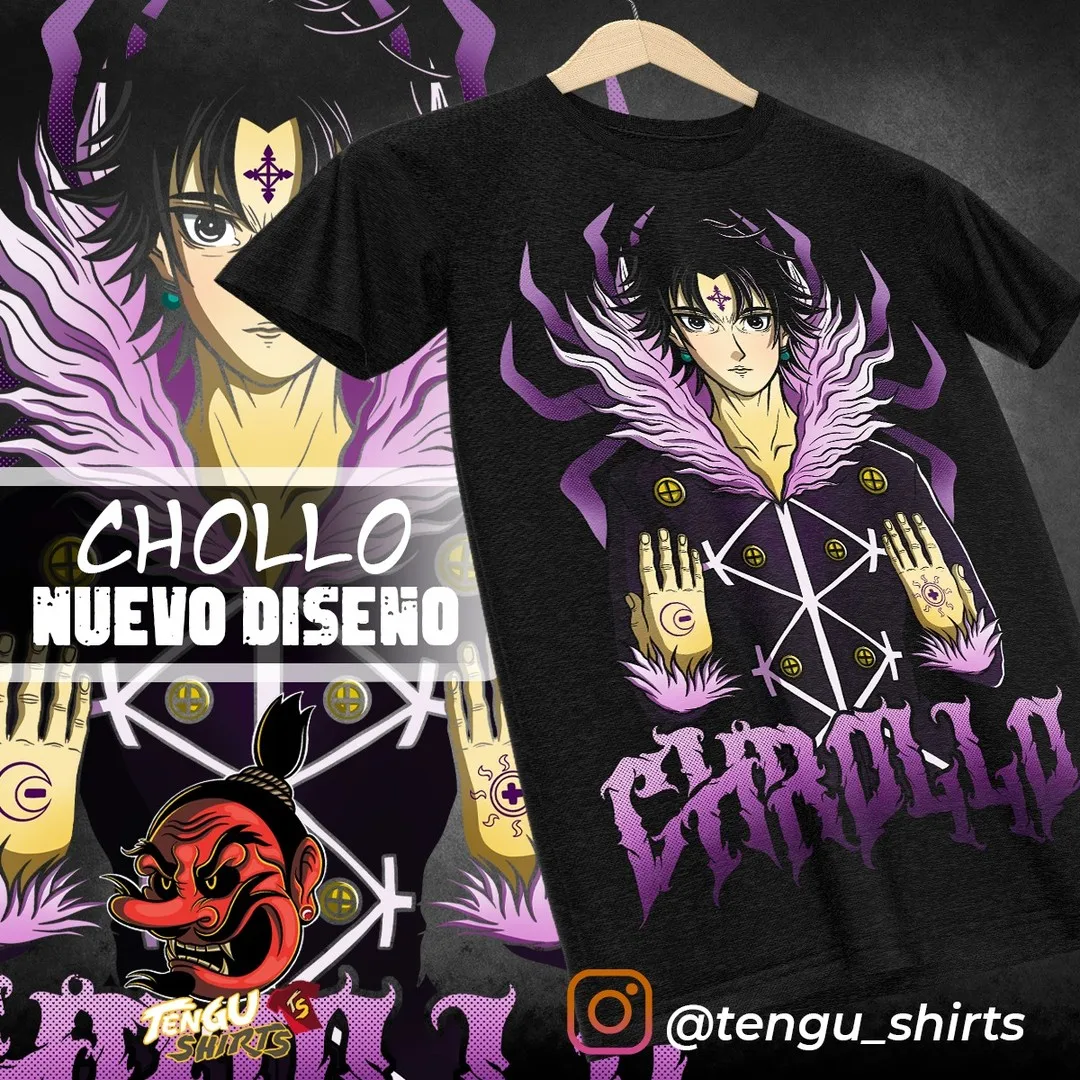 Chrollo Book Hunter X Hunter T-Shirt Manga HXH Anime Graphic Tee All Size