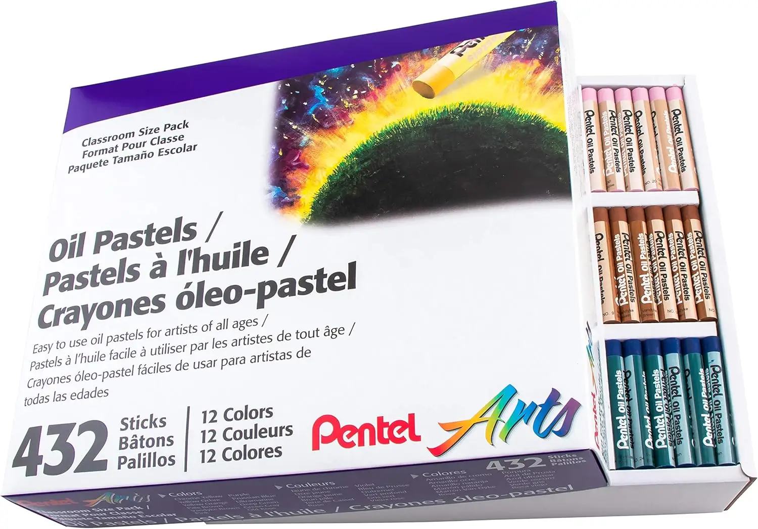 

432 Piece Oil Pastels Set - Smooth Blending, Vibrant Colors for Paper & Canvas