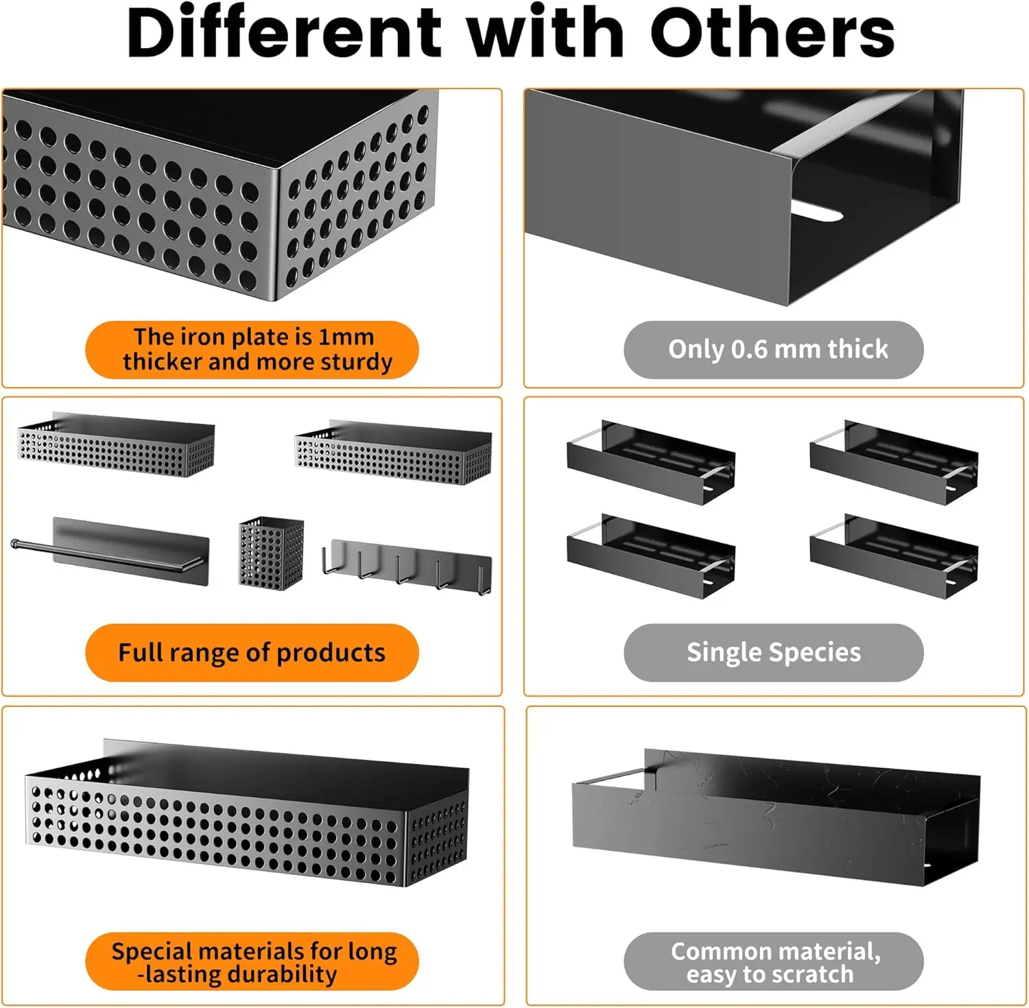 Magnetic Spice Rack for Refrigerator 2 Tiers and Paper Towel Holder and Utensil Holder, Magnetic Refrigerator Organizer,