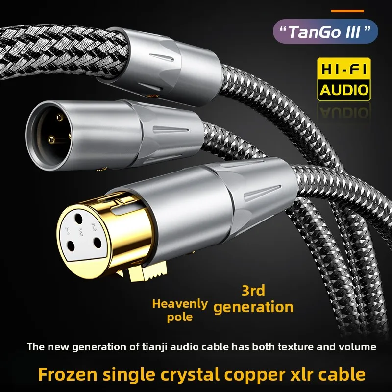 TanGo3 generation OCC frozen single crystal copper XLR audio cable, HIFI amplifier, CD balanced signal cable