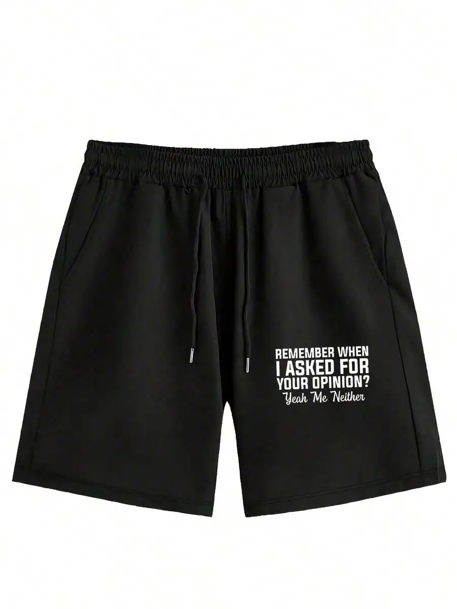 

Mens Humorous Quote Shorts For Gym Workout Casual Wear Black Athletic Shorts Machine Washable