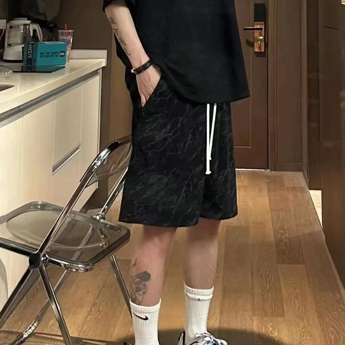 

Американские шорты мужские летние новые свободные повседневные тонкие спортивные бриджи модные брюки