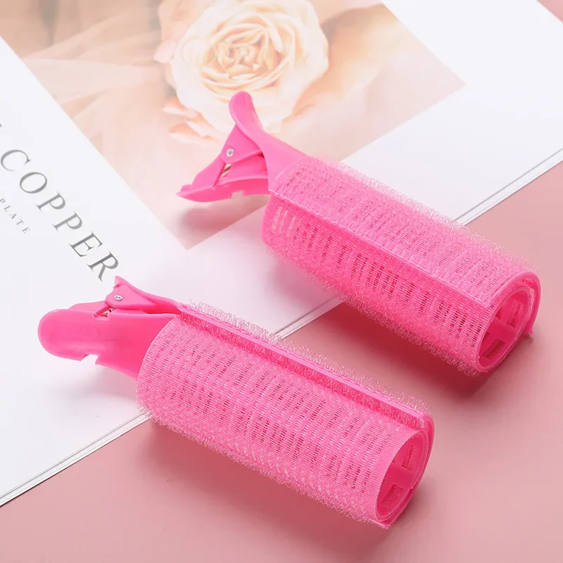 

2Pcs Hair Rollers Clip Plastic Lazy Hair Root Natural Fluffy Clip Bangs Clip Self-Adhesive Hair Curling Hairpins Accessories