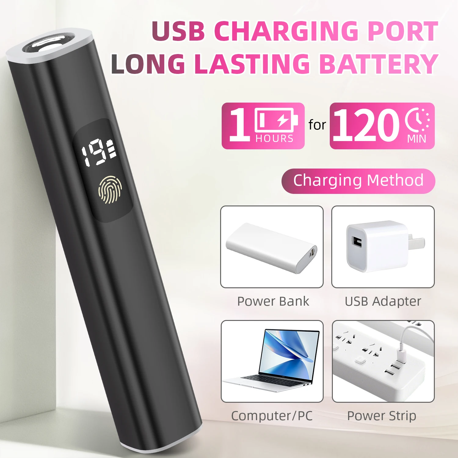 Handheld UV Led Nail Lamp Nail Dryer Nail Light For  Gel Polish Rechargeable Quick Drying Manicure Machine Nail Salon