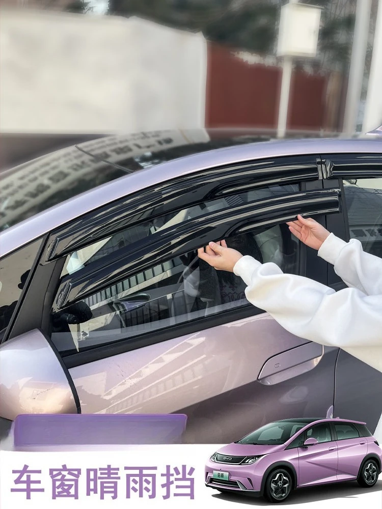 or BYD Dolphin Seagull Car Window Rain Visors, Window Deflector, Rain Shield, Exterior Decor Mod Parts