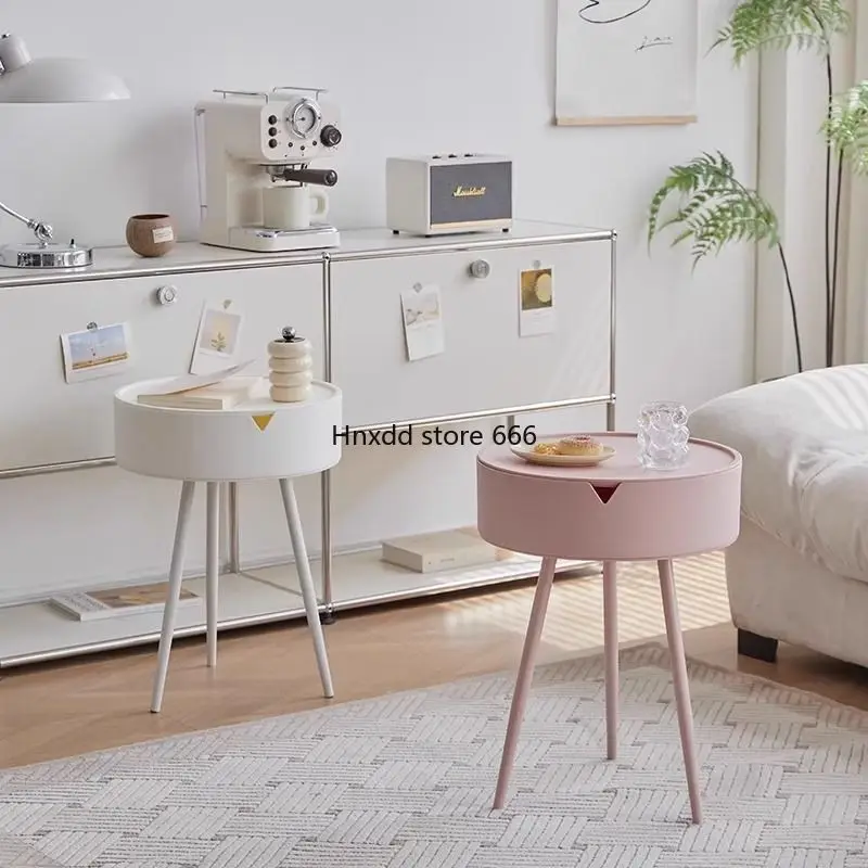 Bedroom storage cabinet simple bedside rack small bedside table fan image 2