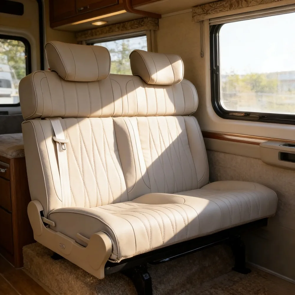 Multifunctional PU Leather Luxury Comfortable RV MPV Motorhome Sprinter Promaster Hiace Van Seats 3-fold Changeover