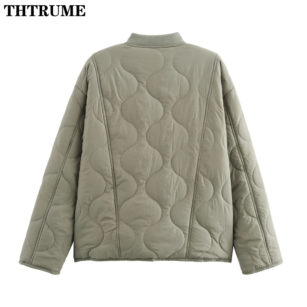 2024 New Leopard Print Jackets Fashion Women Autumn Single Breasted O-Neck Button Coats Elegant Cotton Outwear Quilted Jacket