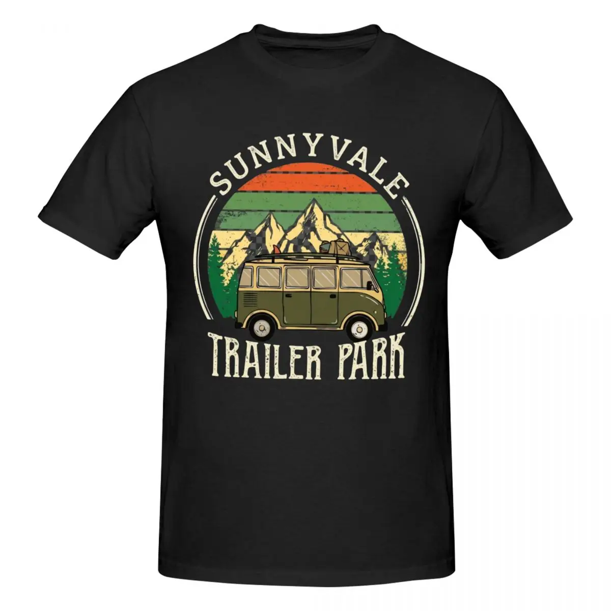 Men Rv Boys Sunnyvale Trailer Park Fun T Shirt Streetwear Cotton T Shirts For Men