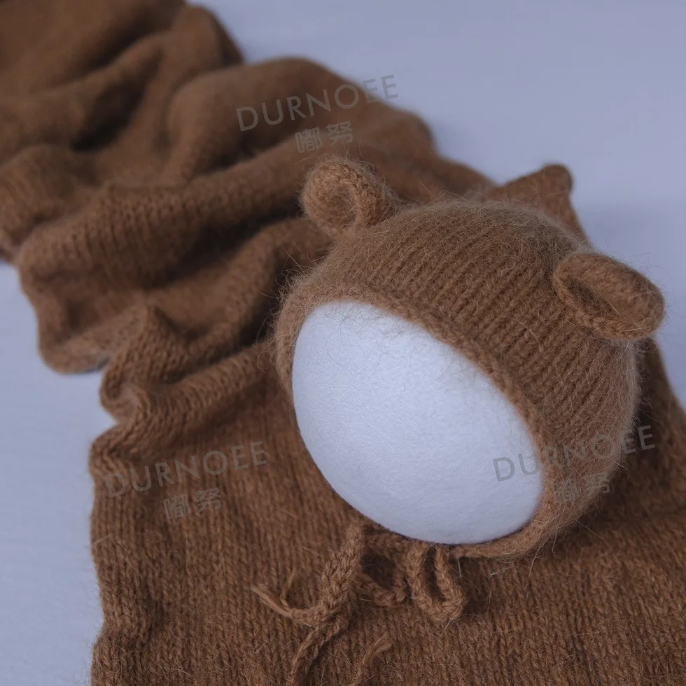 Newborn Photography Props Handmade Dolls Knitted Rabbit Bear Baby Photography Studio  Accessoires