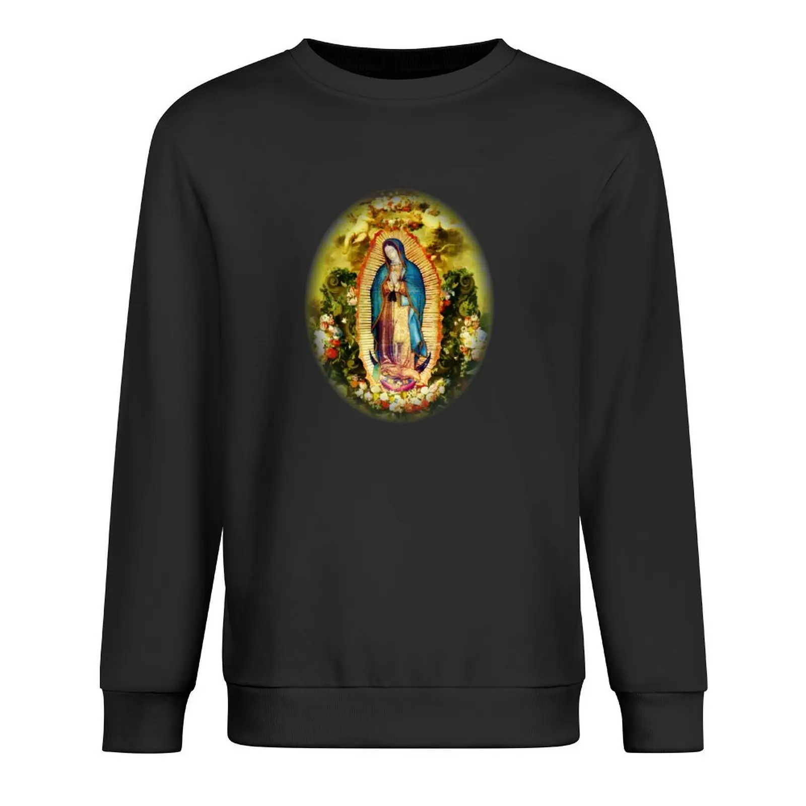 

Our Lady of Guadalupe Mexican Virgin Mary Mexico Aztec Tilma 20-105 Pullover clothes for men oversize sweatshirts